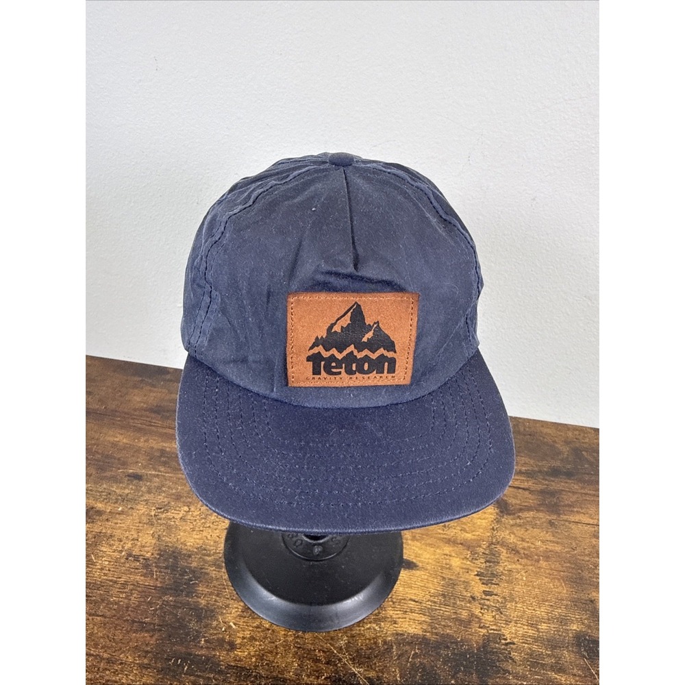 Teton Gravity Research Waxed Cotton Tincloth Hat Navy Adjustable Snapback TGR